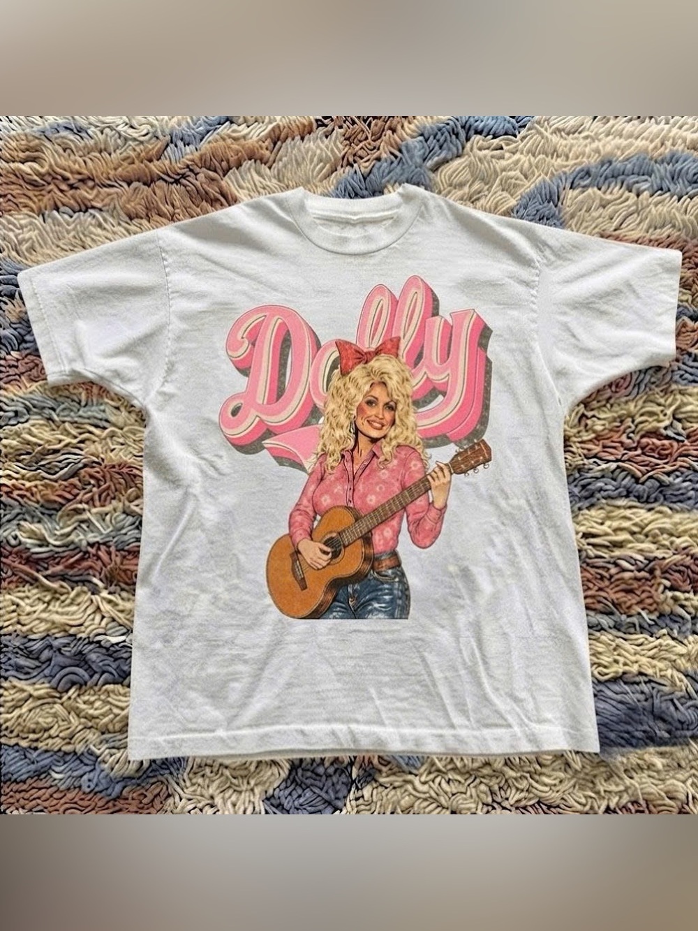 Vintage The Legend Dolly Parton Country Music Graphic T-Shirt White
